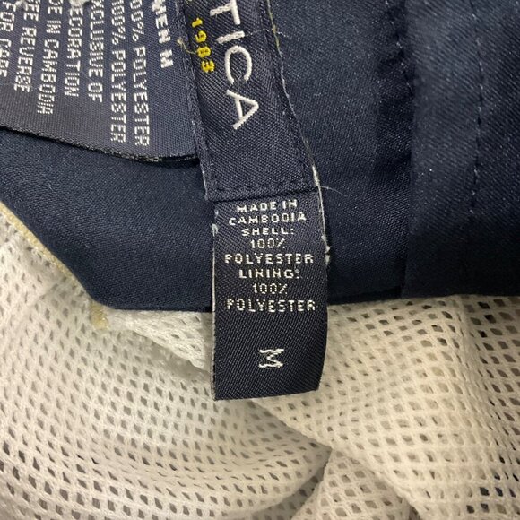 Nautica Mens Med Swim Trunks w/ Pocket Blue Red Floral Tropical Polyester Shorts - Picture 4 of 8